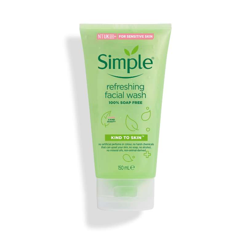 Sữa Rửa Mặt Simple Giúp Da Sạch Thoáng 150ml Kind To Skin Refreshing Facial Wash Gel