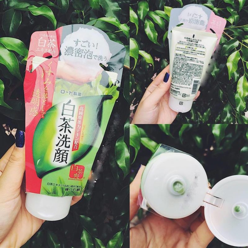 Sữa Rửa Mặt Shirochasou Rohto Chiết Xuất Trà Trắng 120g White Tea Face Wash